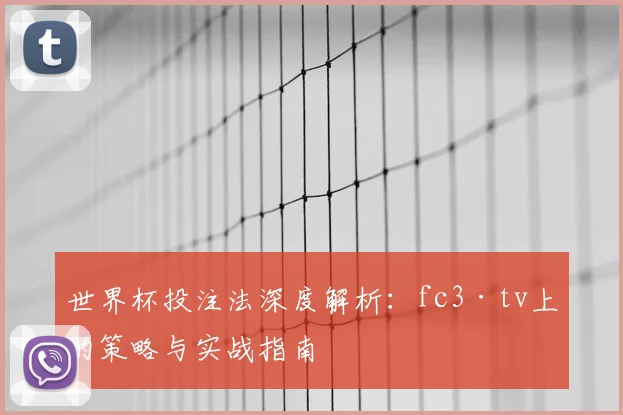 世界杯投注法深度解析：fc3·tv上的策略与实战指南